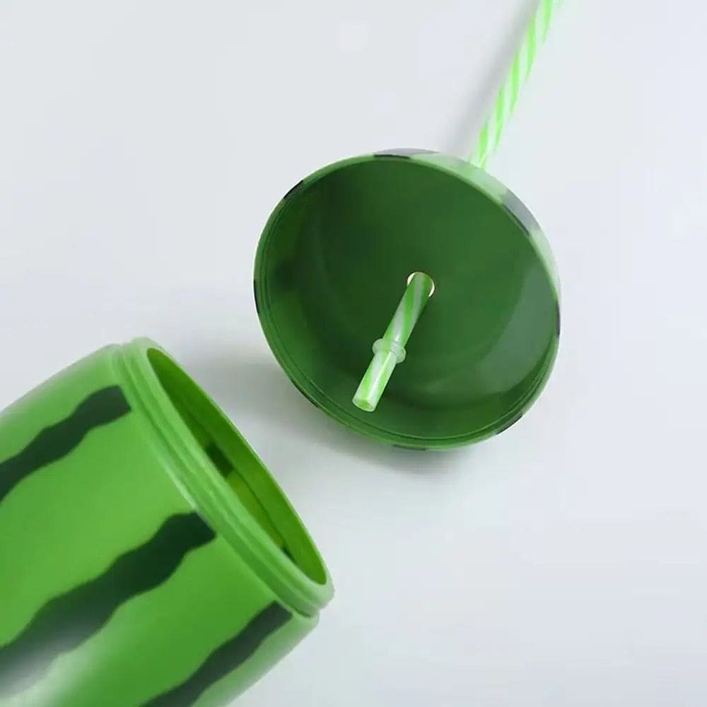 Watermelon Water Bottle, Plastic Summer Straw Cup, Fruity Juice Sippy Cup, Portable Reusable Drinking Cup, Food Grade Plastic Cartoon Fruit Drinkware Watermelon Water Bottle, Plastic Summer Straw Cup, Fruity Juice Sippy Cup, Portable Reusable Drinking Cup, Food Grade Plastic Cartoon Fruit Drinkware